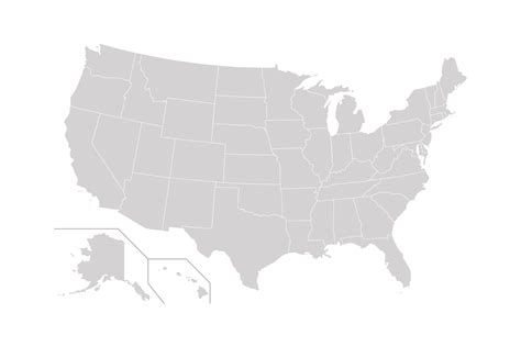 Blank Us Map Vector