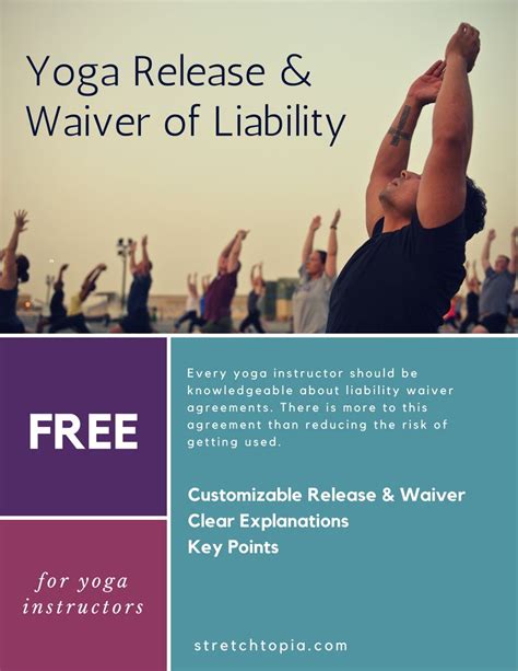 Free Yoga Release And Waiver Of Liability With Clear Explanations Tips And Key Points Every