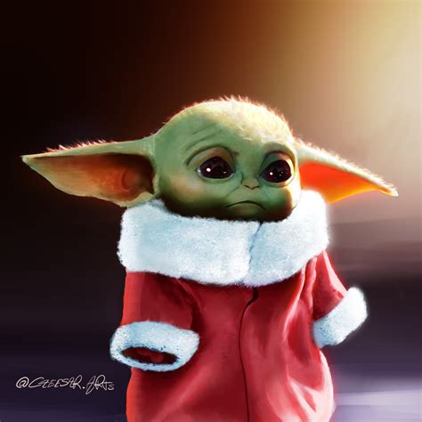 Artstation Baby Yoda Christmas Edition