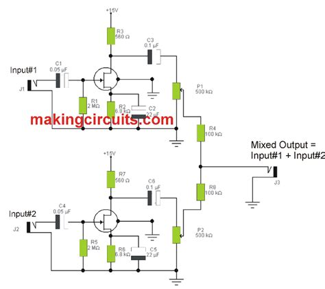 Professional Audio Mixer Circuit Diagram