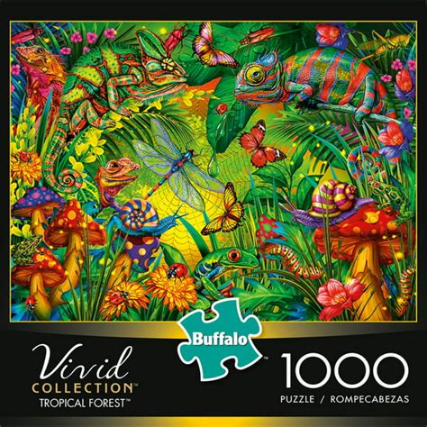 Buffalo Games Vivid Collection Tropical Forest 1000 Pieces Jigsaw