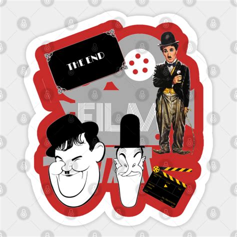 Chaplin And Laurel And Hardy Design Slapstick Comedy Sticker Teepublic