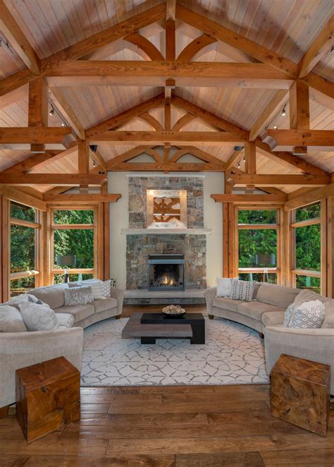Sunroom With Vaulted Wood Ceiling And Stone Fireplace Hgtv