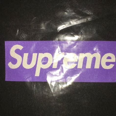 Supreme Purple On Black Box Logo Grailed