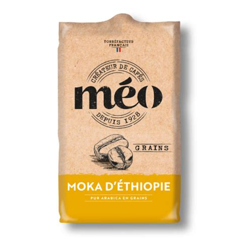 Café En Grains Moka DÉthiopie 500g Cafés En Grains Méo