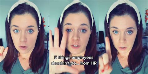 Hr Tiktoker Shares 5 Things Workers Should Never Do