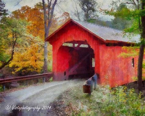 Vermont Fall Foliage Gallery Covered Bridge Painting Covered Bridges