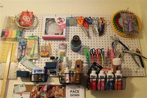 These crafts really are super simple, and don't need complicated supplies or special skills. Pegboard craft supply organization | Organize craft supplies, Craft supplies, Supplies organization