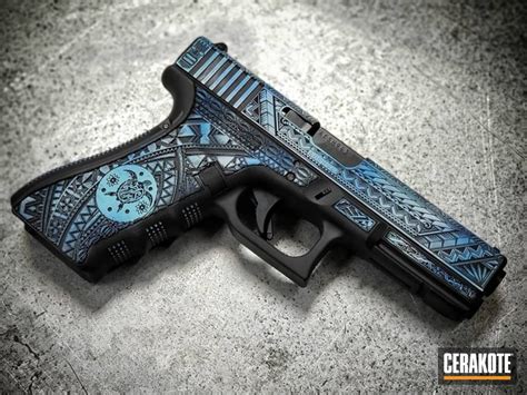 Custom Laser Engraved Battleworn Glock Handgun By Web User Cerakote