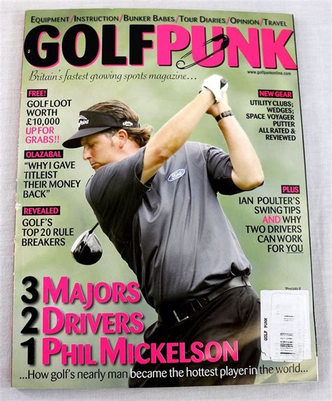 Golf Punk Magazine Phil Mickelson May 2006 Ian Poulter Jose Maria