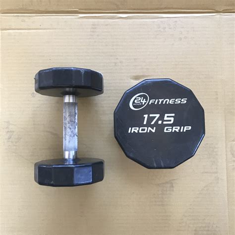 Iron Grip 24 Hr 125 375 Lb Dumbbell Set Used Primo Fitness