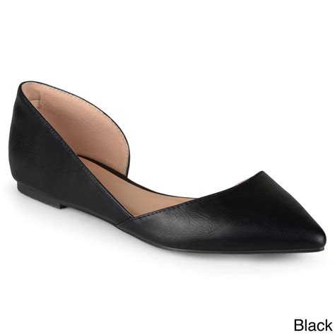 Journee Collection Womens Cortni Pointed Toe Ballet Flats Black Size