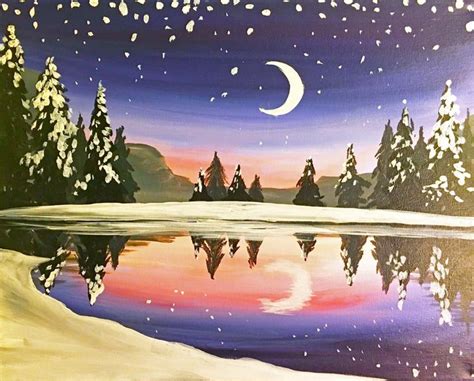 Find Your Next Paint Night Muse Paintbar Winter Painting Wine