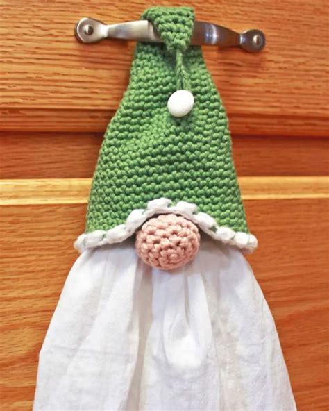 crochet gnome towel topper  pattern   crochet towel topper crochet towel christmas