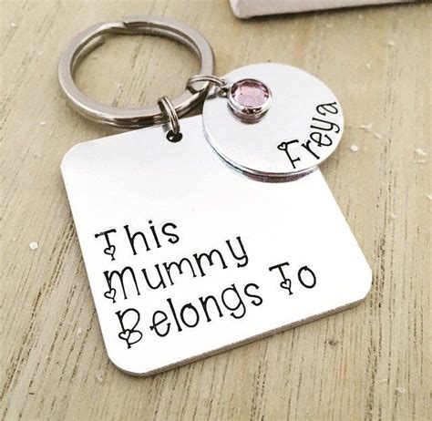 This Mummy Belongs To Keyring With Birthstones Personalized Mommy