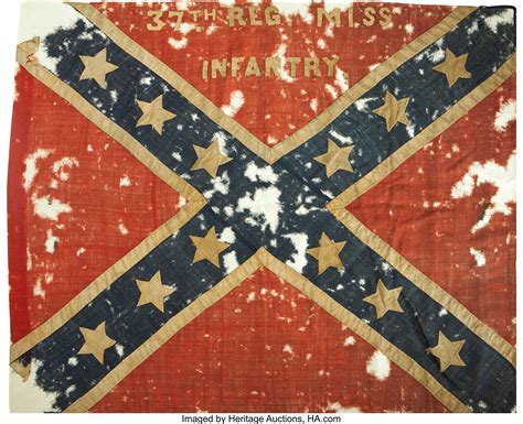 The Civil War Confederate Battle Flag Of The 37th Mississippi Lot