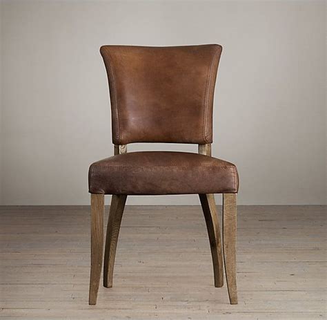 Adèle Leather Side Chair Leather Side Chair Dining Chairs French