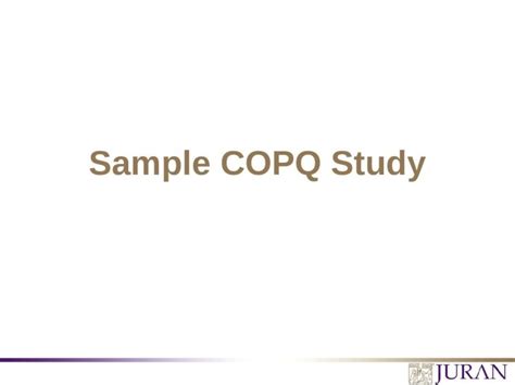Ppt Sample Copq Study Dokumentips
