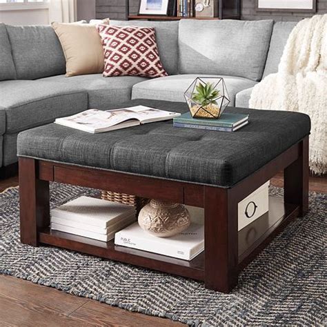 Homevance Tufted Upholstered Storage Coffee Table