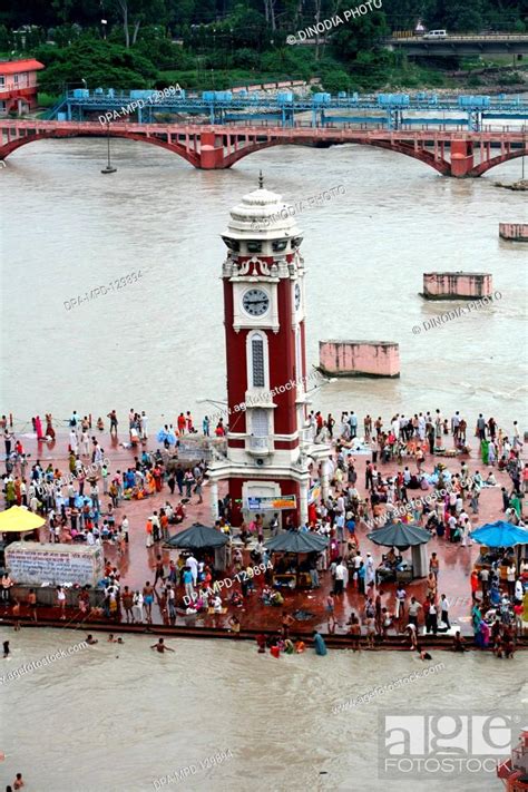 An Aerial View Of Har Ki Pauri Literally Means Footsteps Of The Lord Is