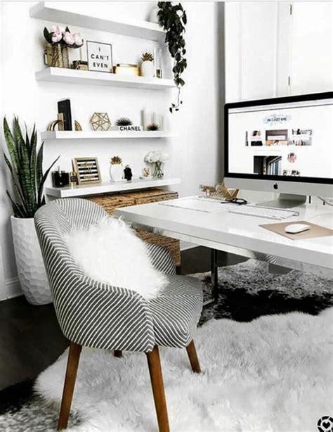 Minimalist White Modern Home Office Ideas Instead Of Using A Big Desk
