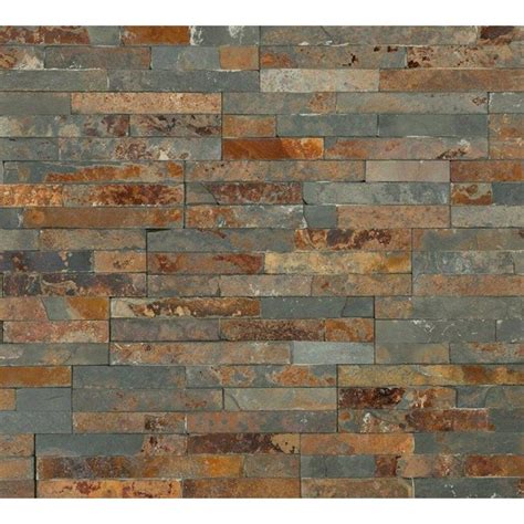 Split Face Multi Colour Rusty Slate Natural Stone Cladding Mosaic Tile Wall Natural Stone