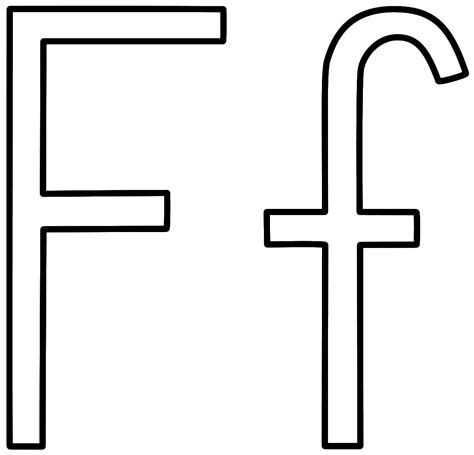 Letter F Coloring Page Alphabet