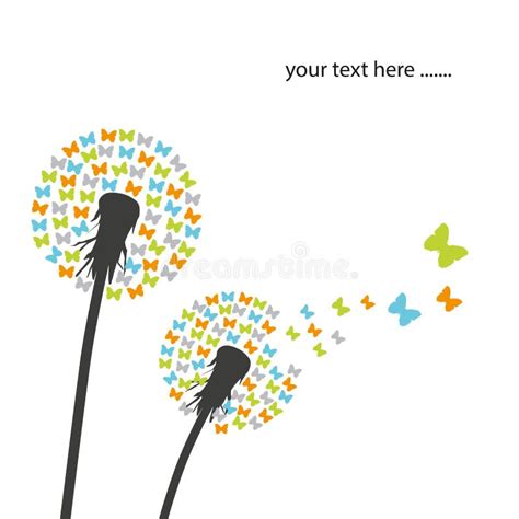 Colorful Butterflies White Background Stock Illustrations