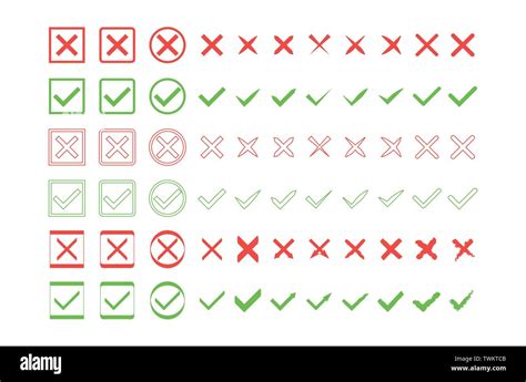 Vector Set Of Flat Design Check Marks Icons Different Variations Of