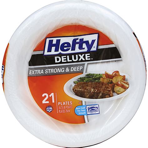 Hefty® Deluxe™ Extra Strong And Deep 1025 In Plates 21 Ct Bag Plates