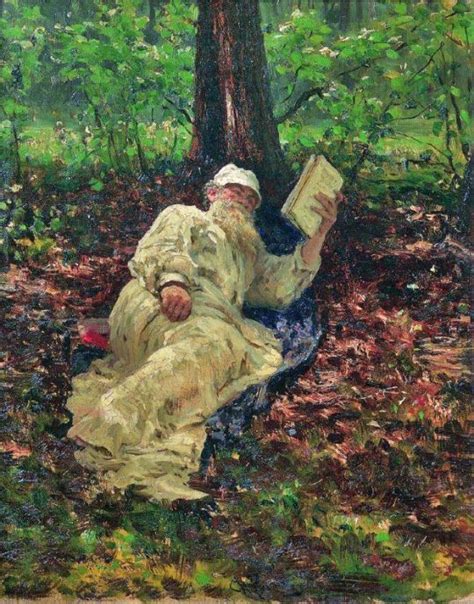 Booklover Ilya Repin Leo Tolstoy Oil Painting Gallery