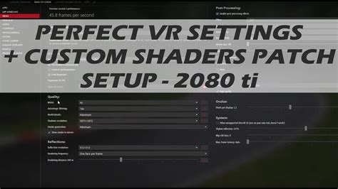 Perfect Vr Custom Shaders Patch Settings Assetto Corsa Content