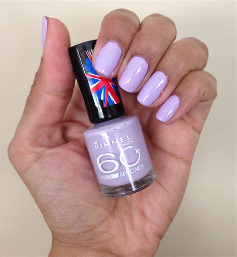 Swatch Rimmel 60 Seconds Nail Polish In Sweet Lavender Canadian Beauty