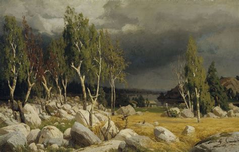 Fanny Churberg Finnish 1845 1892 A Clearing Uusimaa Landscape