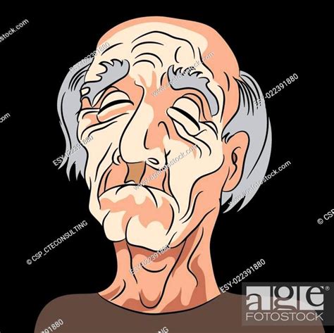 Cartoon Sad Depressed Old Man Stock Photo Picture And Low Budget Royalty Free Image Pic ESY