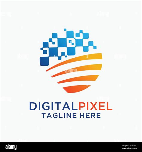 Abstract Digital Pixel Logo Design Stock Vector Image And Art Alamy