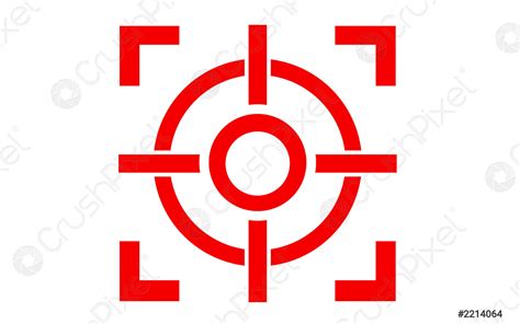 Red Target Icon In Modern Design Style Stock Photo 2214064 Crushpixel