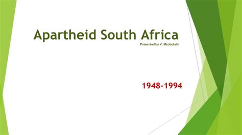 History Of Apartheid In South Africa
