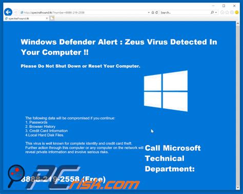 Zeus Virus Detected In Your Computer Pop Up Scam Removal And Recovery