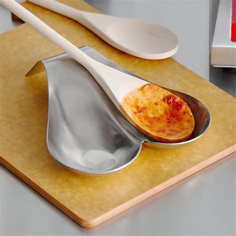 Tablecraft Hb2 Double Spoon Rest Brushed Stainless Steel