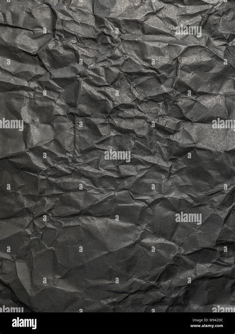 Black Crumpled Paper Texture