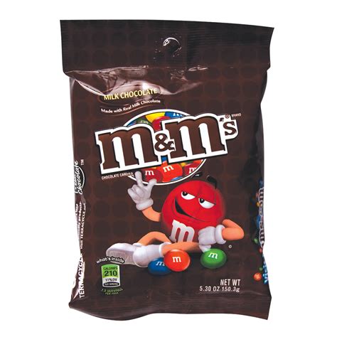 Mandms Milk Chocolate 53 Oz Peg Bag Nassau Candy