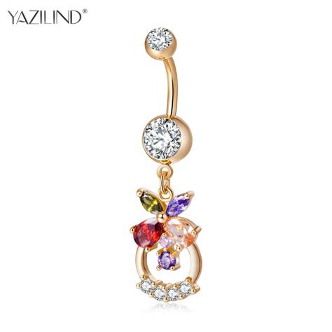 Exquisite Long Pendant 316l Stainless Steel Piercings Gold Color Navel