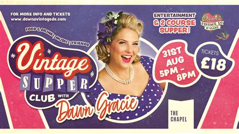 Outsavvy Vintage Supper Club With Dawn Gracie Tickets Wednesday 31st