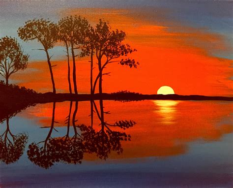 How To Paint Sun Reflection On Water View Painting