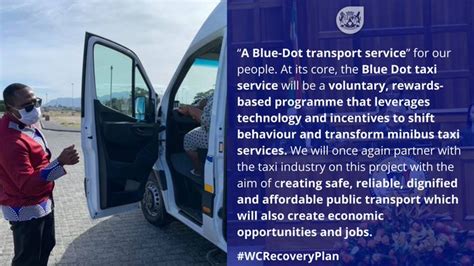 Premier Winde And Minister Madikizela To Launch Blue Dot Taxi Pilot Project