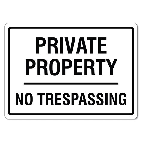 Private Property No Trespassing Sign The Signmaker