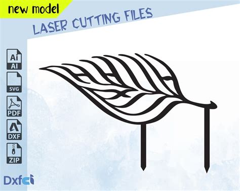 Leaf Garden Stakes Dxf Files And Svg Cut Ready For Cnc Etsy