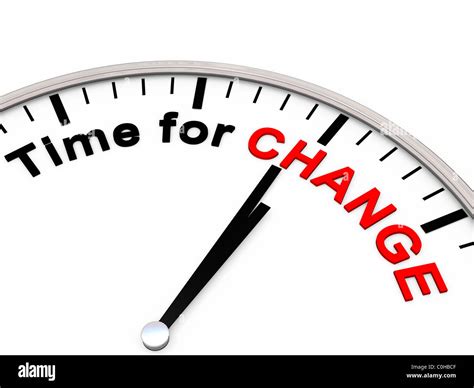 Time For Change On A Clock Stock Photo Alamy