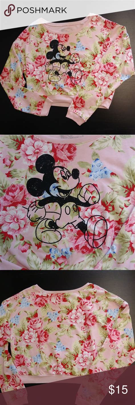 Disney Mickey Mouse Floral Sweatshirt
